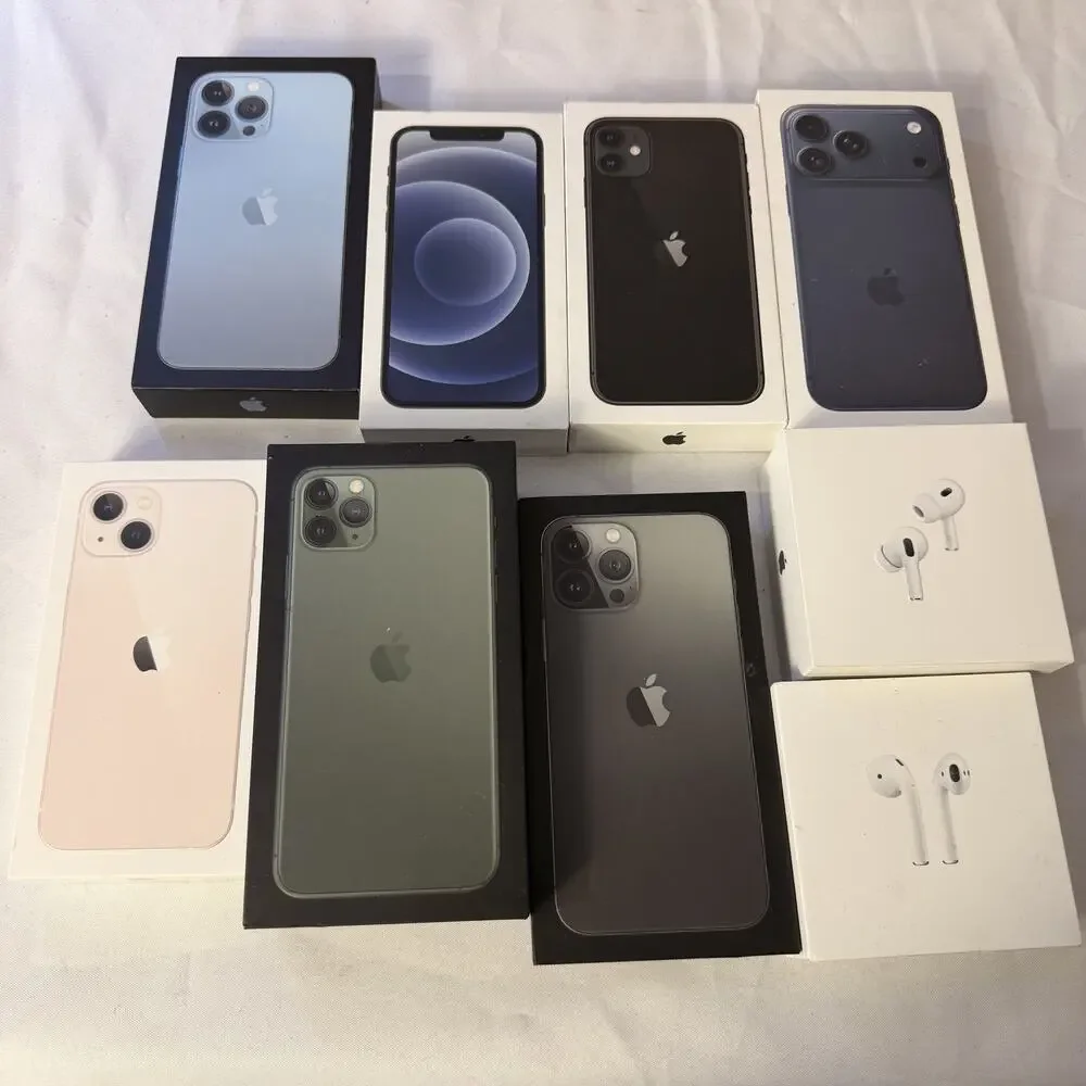Apple products lot (28 items) Iphones, Mini Mac, tablet, boxes, accessories more